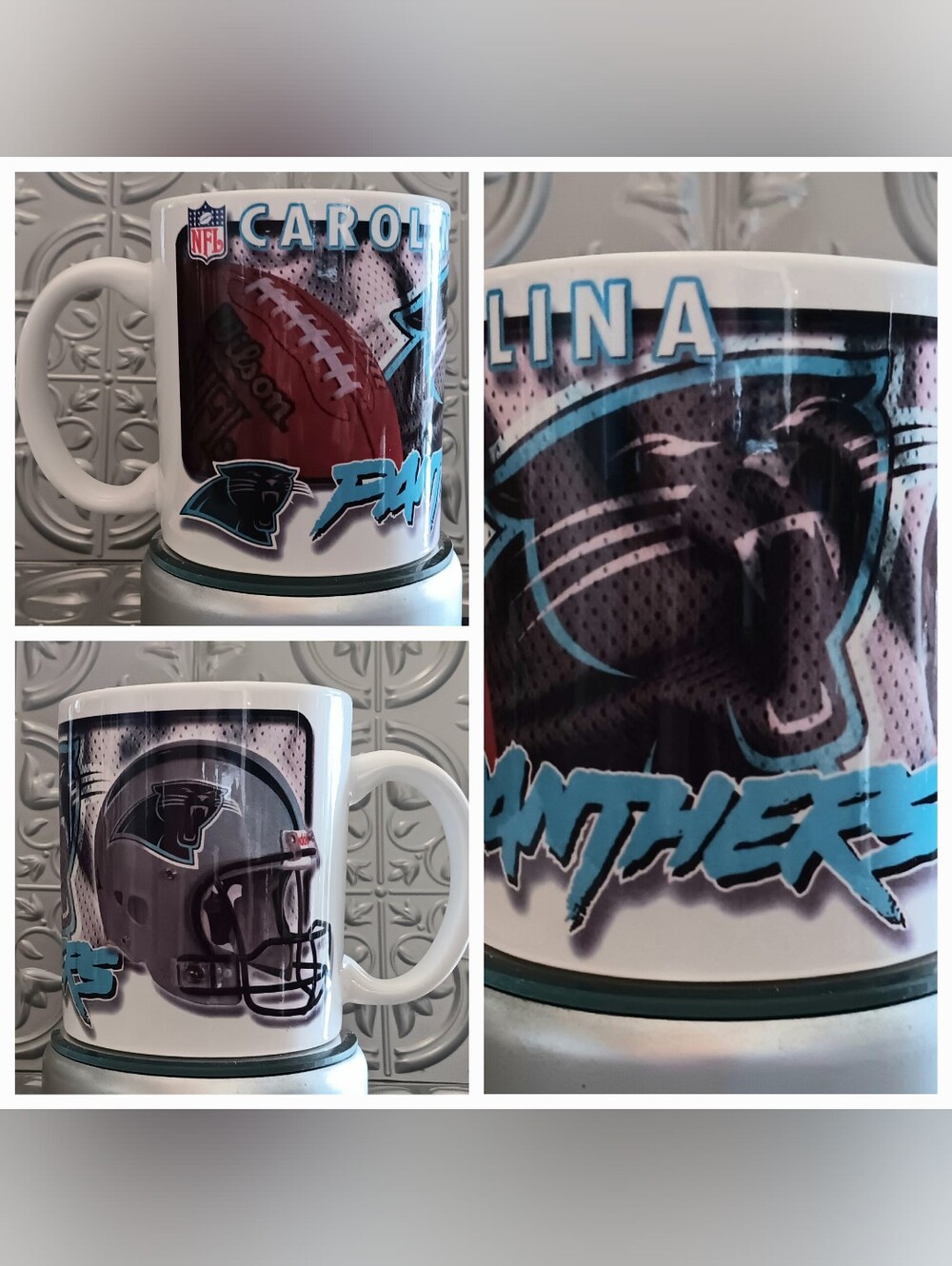 vintage Carolina Panthers Coffee Cup NFL Football